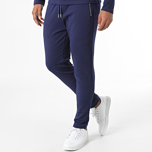Ensemble Polo Manches Longues Et Pantalon Jogging Bleu Marine