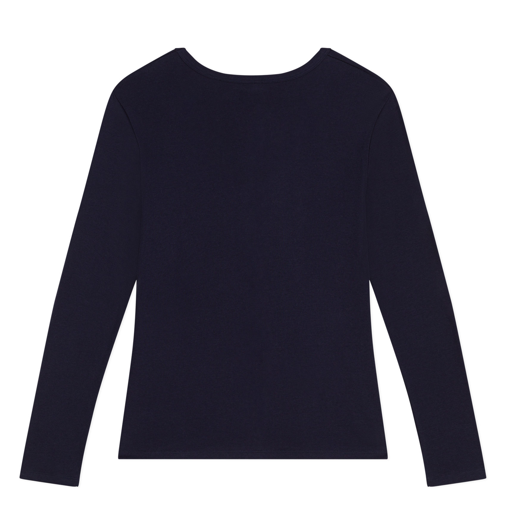 Tee-shirt col V en coton | Bleu