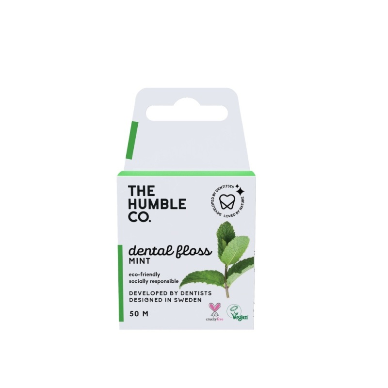 The Humble Co Dental floss fresh mint 50 meter 1 Stuk