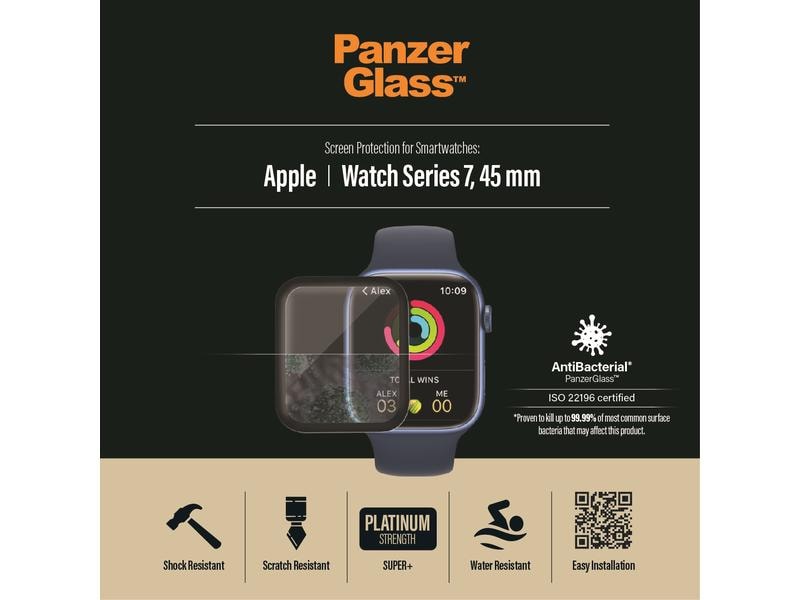 Panzerglass Displayschutz AB Apple Watch Series 7/8 (45 mm) Displayschutz für die Apple Watch Series 7/8 (45 mm)