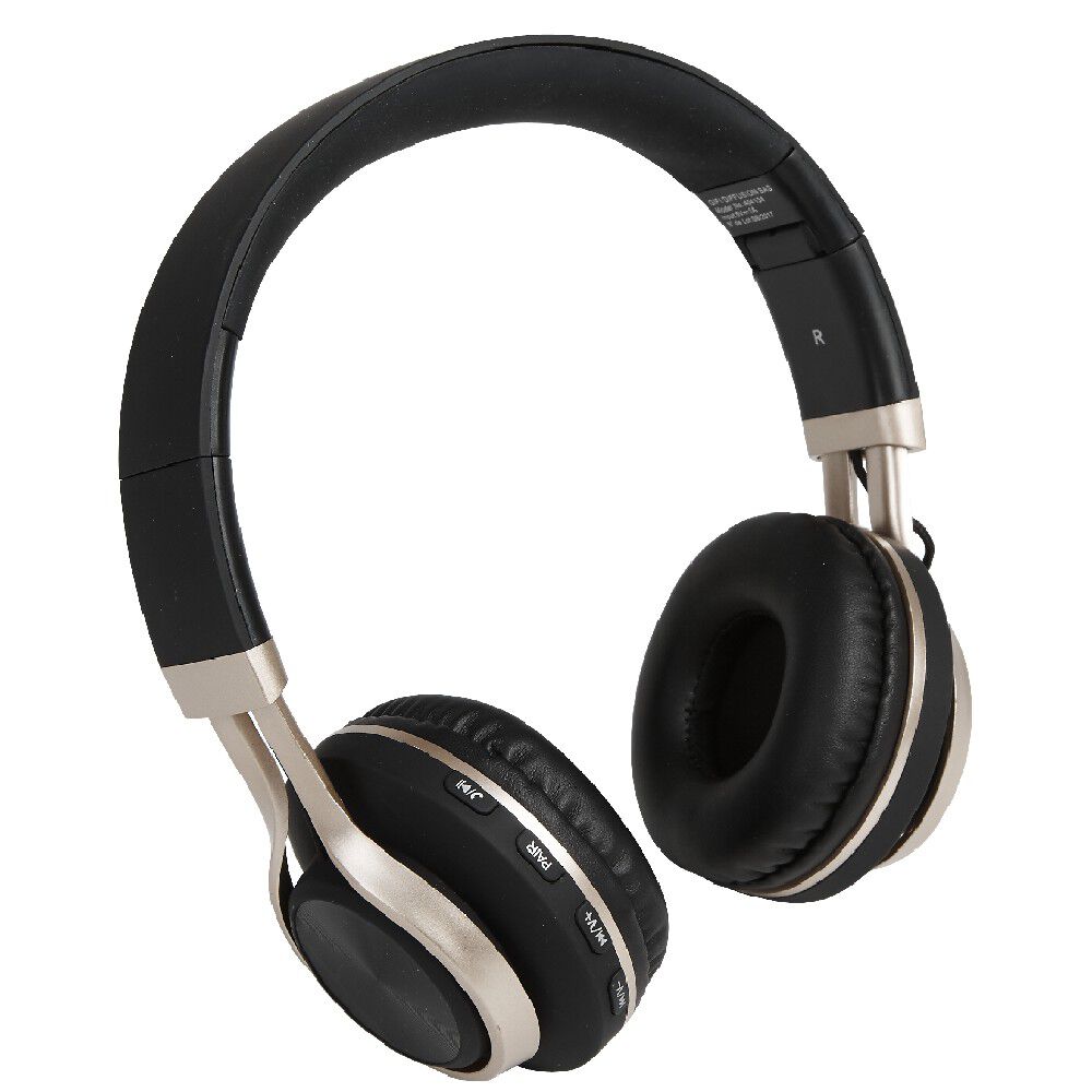 Casque Bluetooth doré et noir