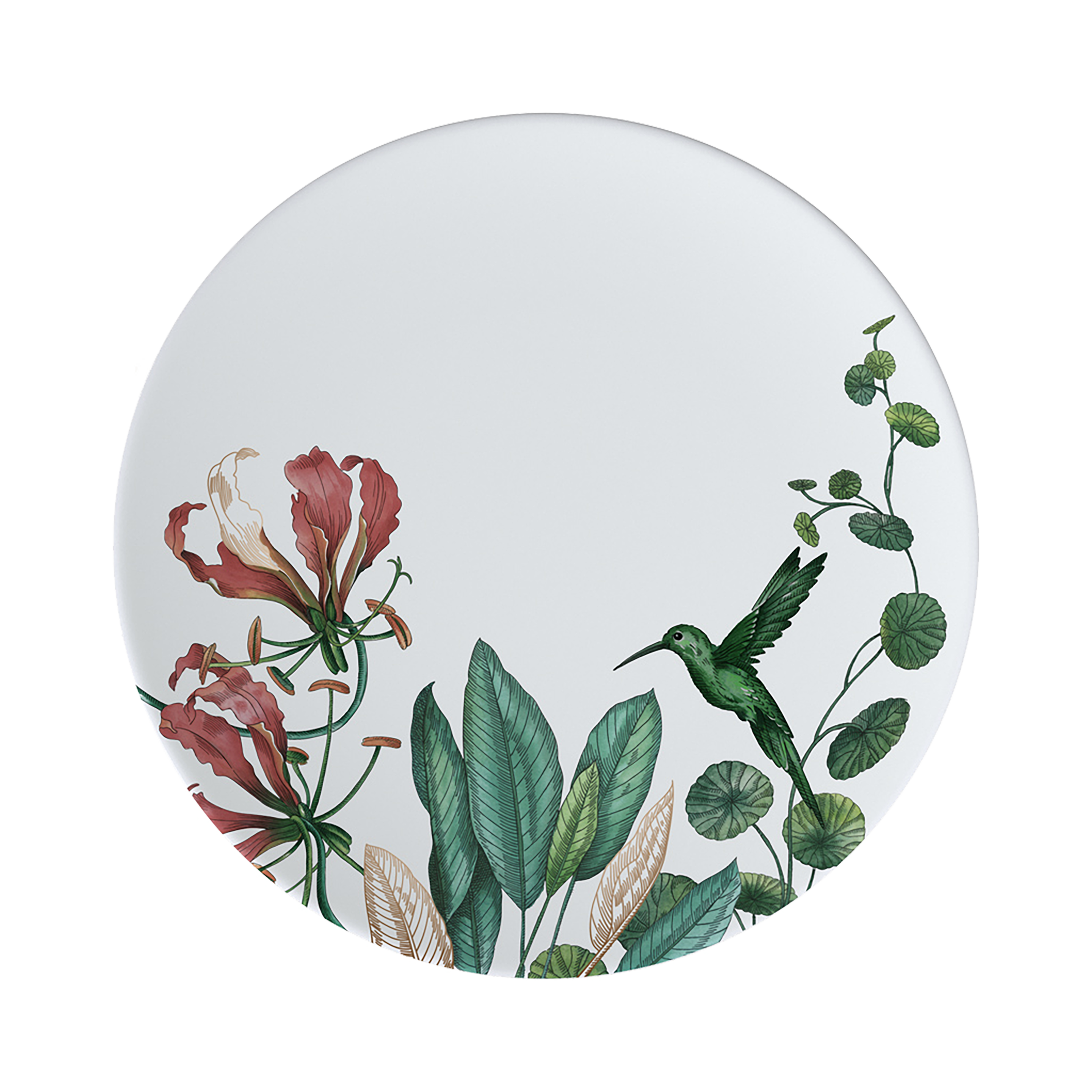 Avarua Dinner plate Multi-colored, 10.8'', Premium Bone Porcelain