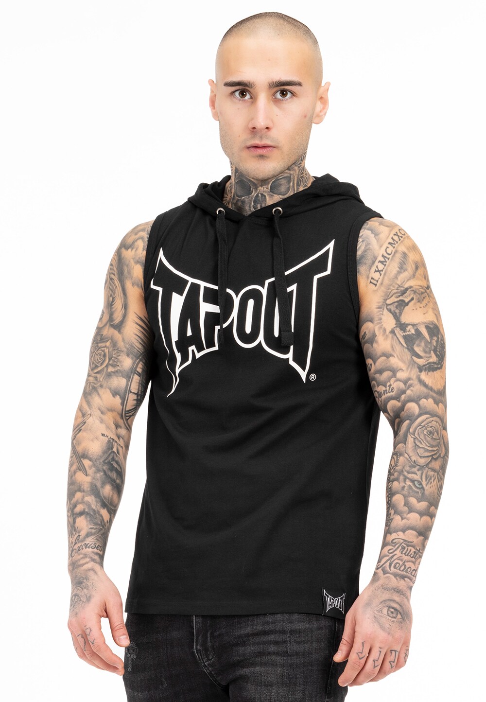 Tapout Herren ärmelloses T-Shirt mit Kapuze normale Passform ALAMEDA HOOD