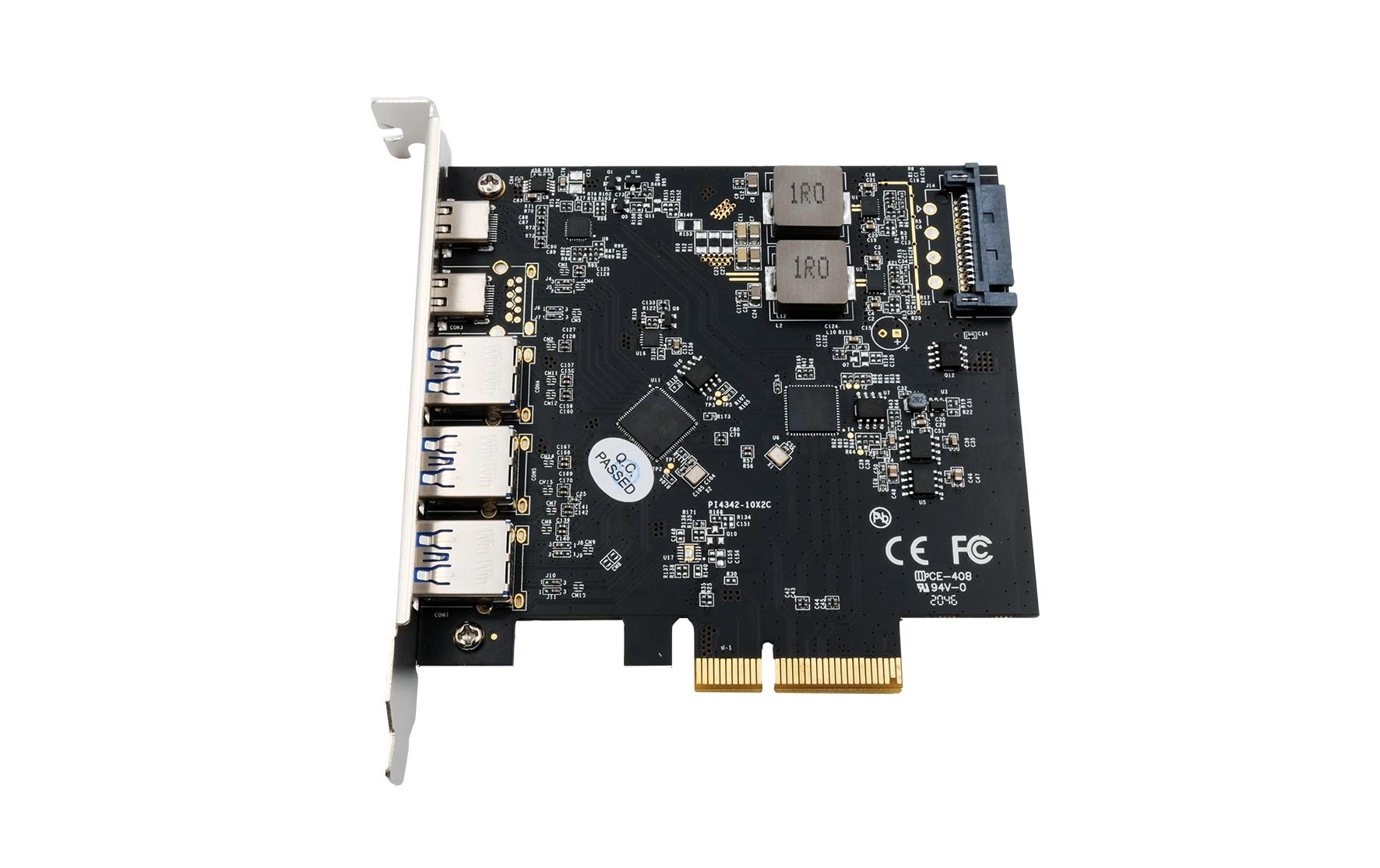 PCI-Express-Karte EX-12006PCIe-Schnittstellenerweiterung mit USB-A- und USB-C-Anschluss