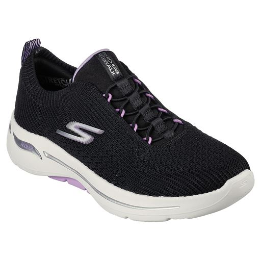 Skechers GO WALK Arch Fit Sneakers, Black Lavender, 40