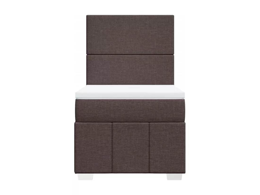 Sommier tapissier avec matelas Marron foncé 90x200 cm