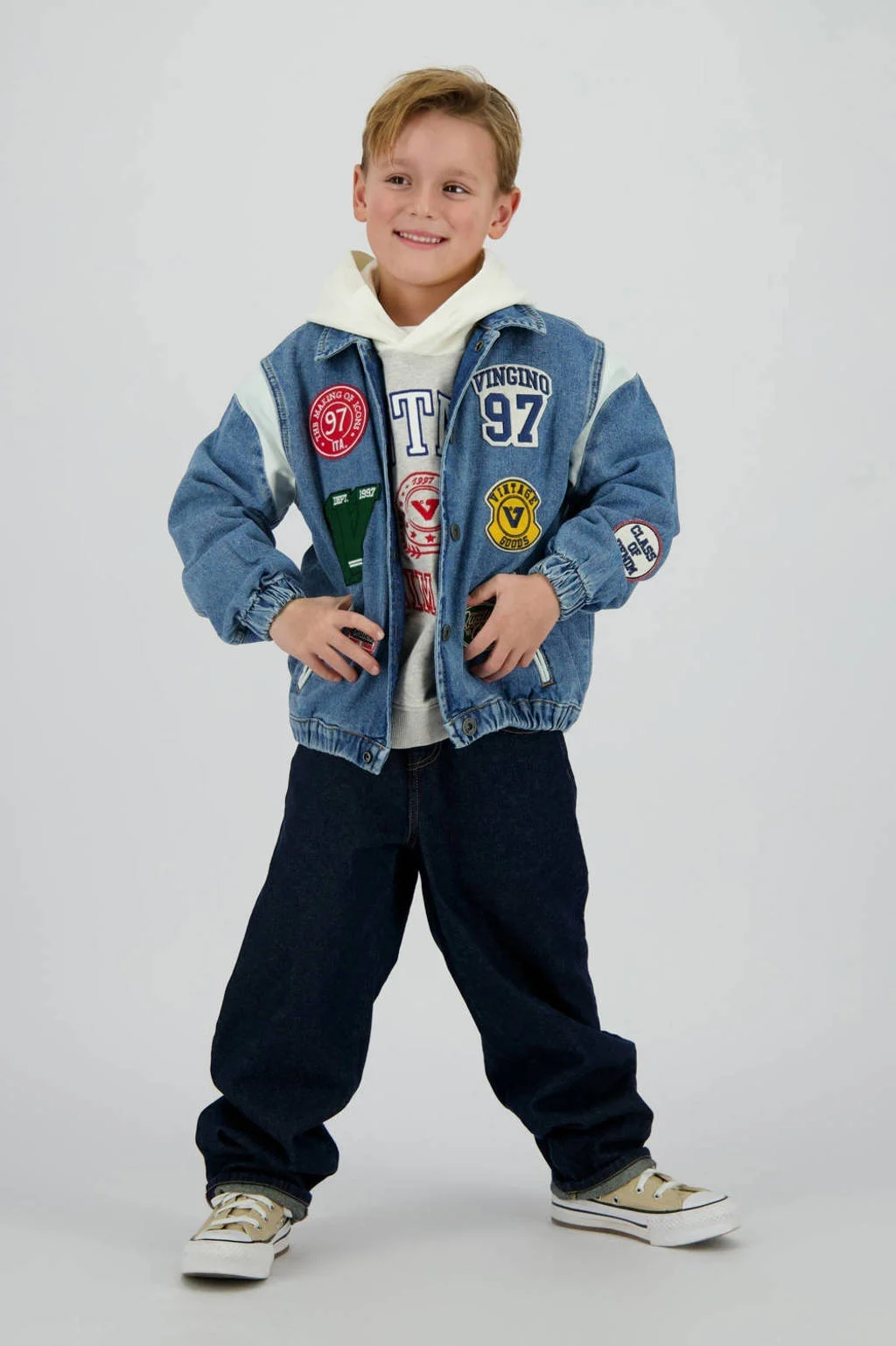 Vingino loose fit jeans dark blue denim