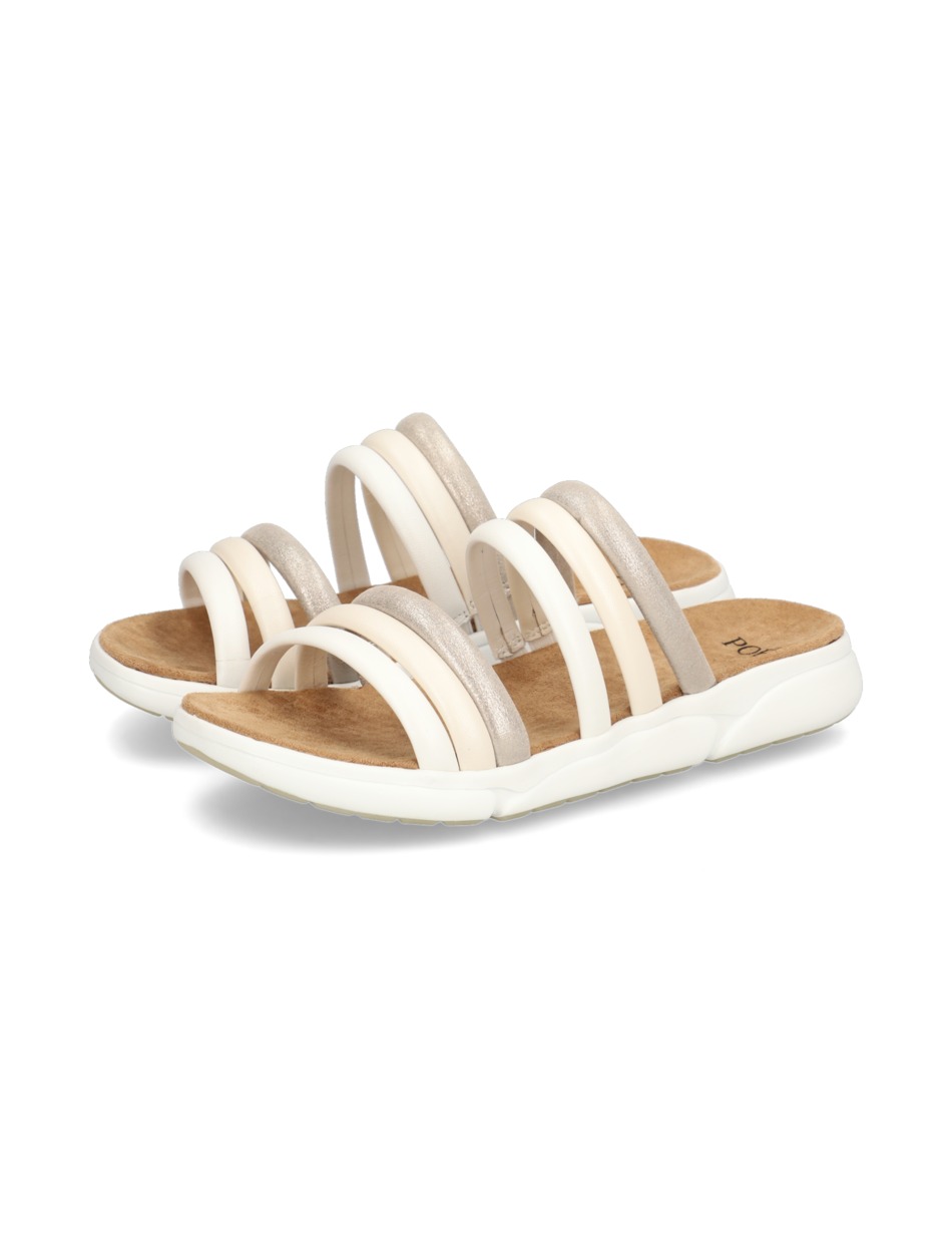 Lederkombination Pantoffel
