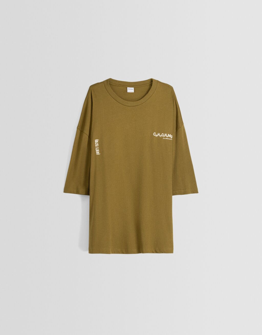 Camiseta bordada de manga curta oversized