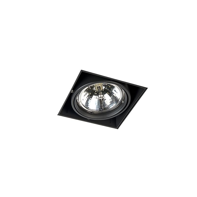 Inbouwspot zwart AR111 draai- en kantelbaar trimless - Oneon