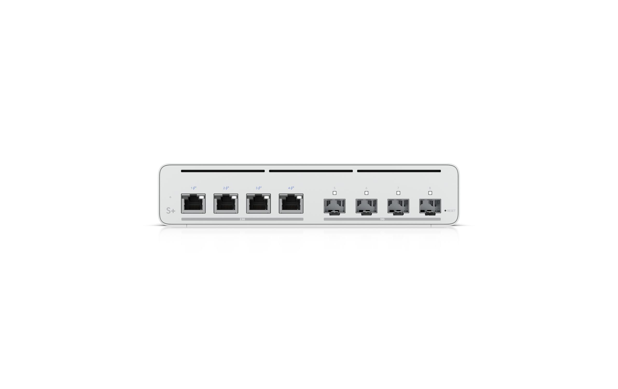 Passiv PoE Switch UISP Switch Plus UISP-S-Plus 4 Port<br>Netzwerk-Switch mit 27V DC, 7.04A und PoE 160W Netzteilen, inklusive Wandhalterung Kit und 1U Rack Kit