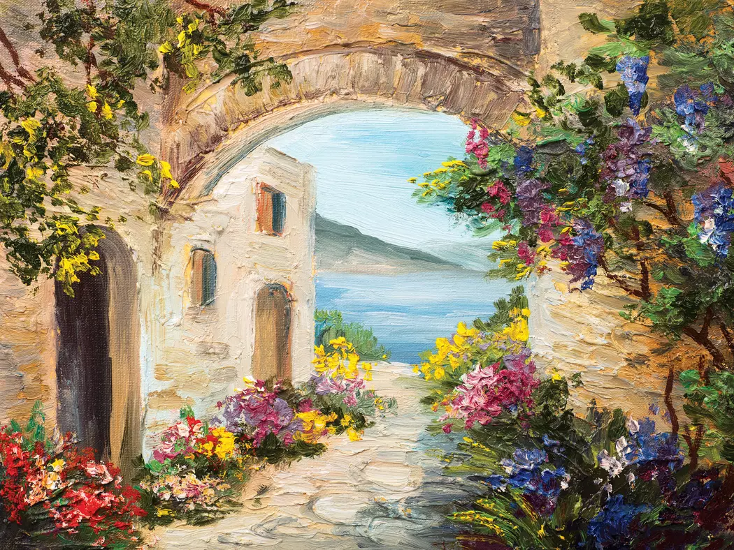 Wandbild 30 x 40 cm Mediterranean View II