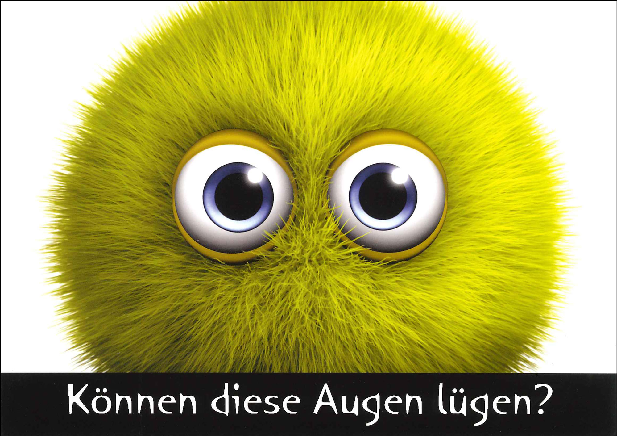 Postkarte 'Können diese Augen lügen?' günstig bestellen