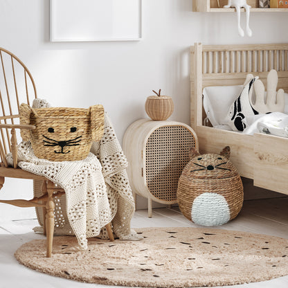 Panier de rangement enfant en jacinthe d’eau Noah