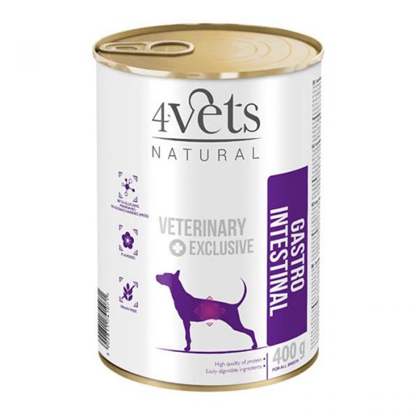 Ração Húmida 4Vets Veterinary Diet Gastro Intestinal 400g
