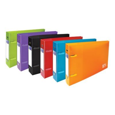 Oxford School Life - Classeur 2 anneaux - Dos 30 mm - A5 paysage (24,5 x 16,5 cm) - pour 200 feuilles - disponible dans différentes couleurs