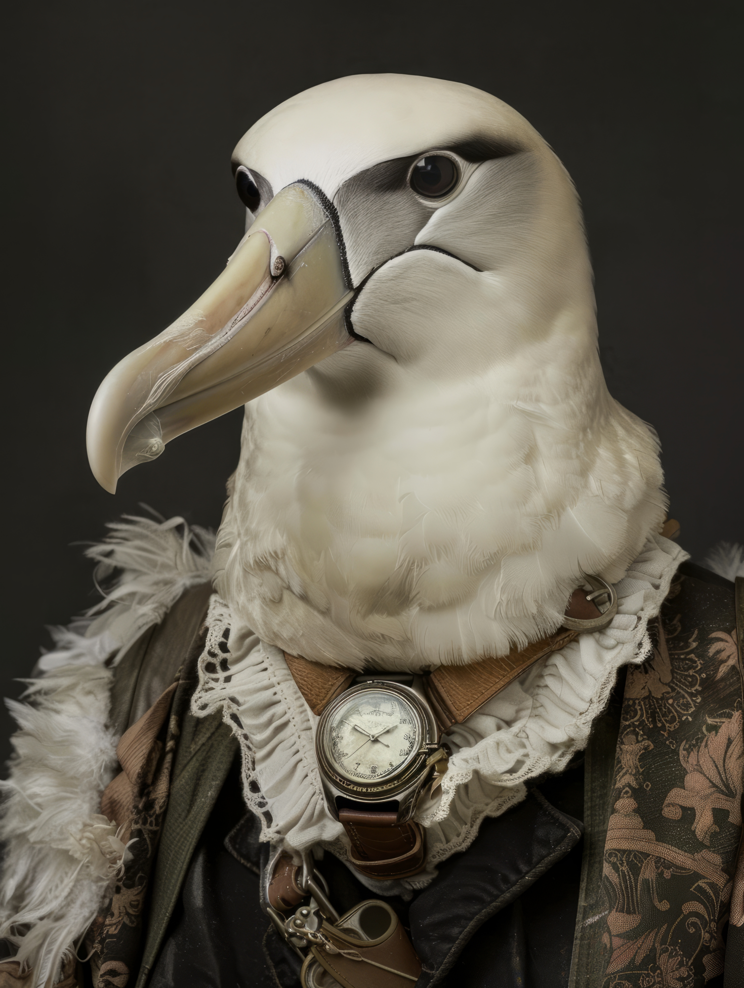 Canvas schilderij van een Albatross 100x150 cm