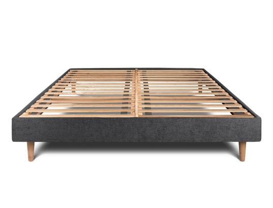 SOMMEIL DE PLOMB - Sommier 140 x 200 Sommier kit tissu noir 140x200 h29cm