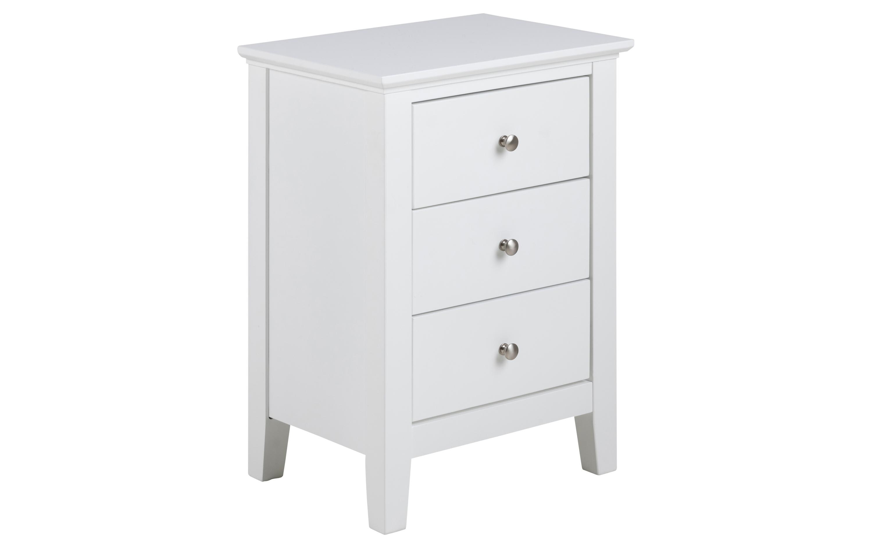 Nachttisch Linnea 45 cm x 62.8 cm, Weiss glanzNachtkommode