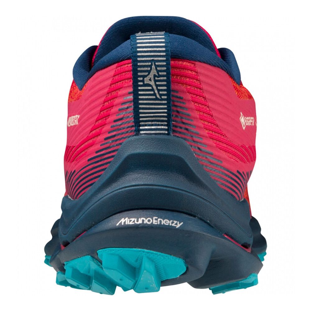Mizuno WAVE RIDER GTX - Chaussures trail Femme jazzy/blue opal/bluebird