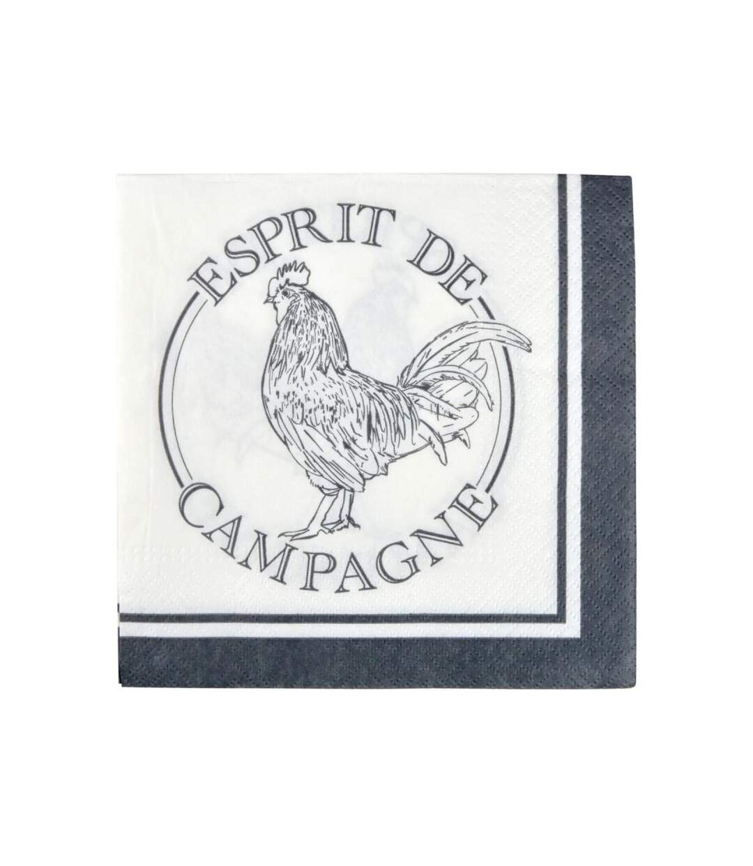 Paris Prix - Lot De 20 Serviettes En Papier esprit Campagne 33x33cm Blanc