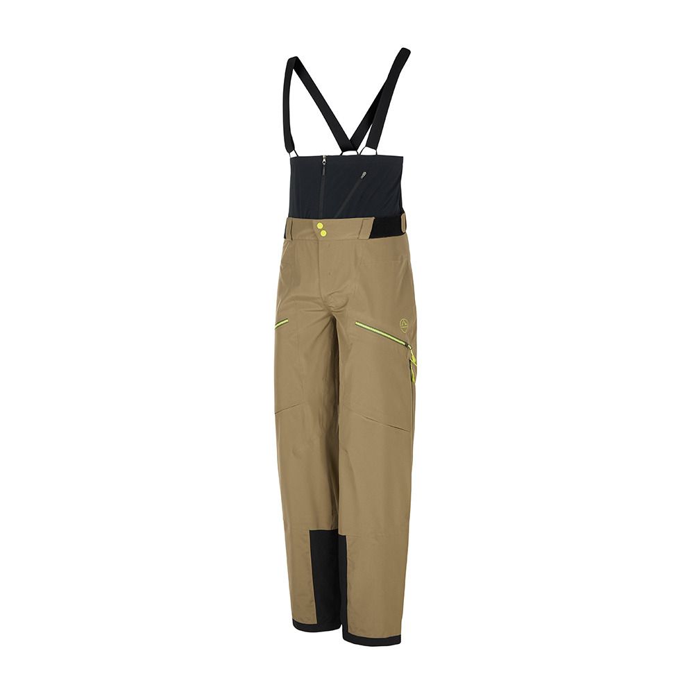 La Sportiva CHASER EVO SHELL - Pantalon ski Homme turtle/lime punch