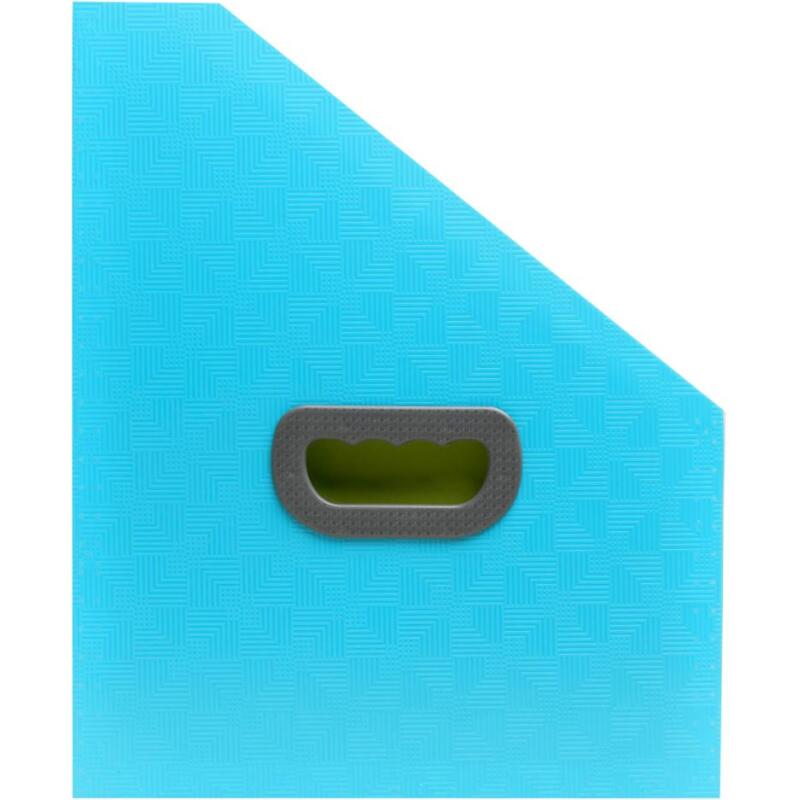 Trieur porte-revue 12 compatiments PP recyclé Pop'N Co - Cyan