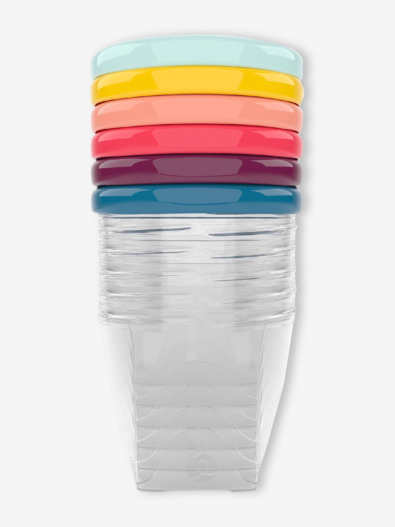 Pacote com 6 mamadeiras herméticas de 250ml BABYMOOV Babybol laranja claro sem sabor