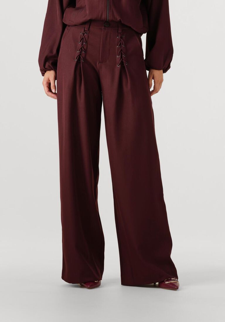 bordeaux co'couture pantalon luna eyelet wide long pant