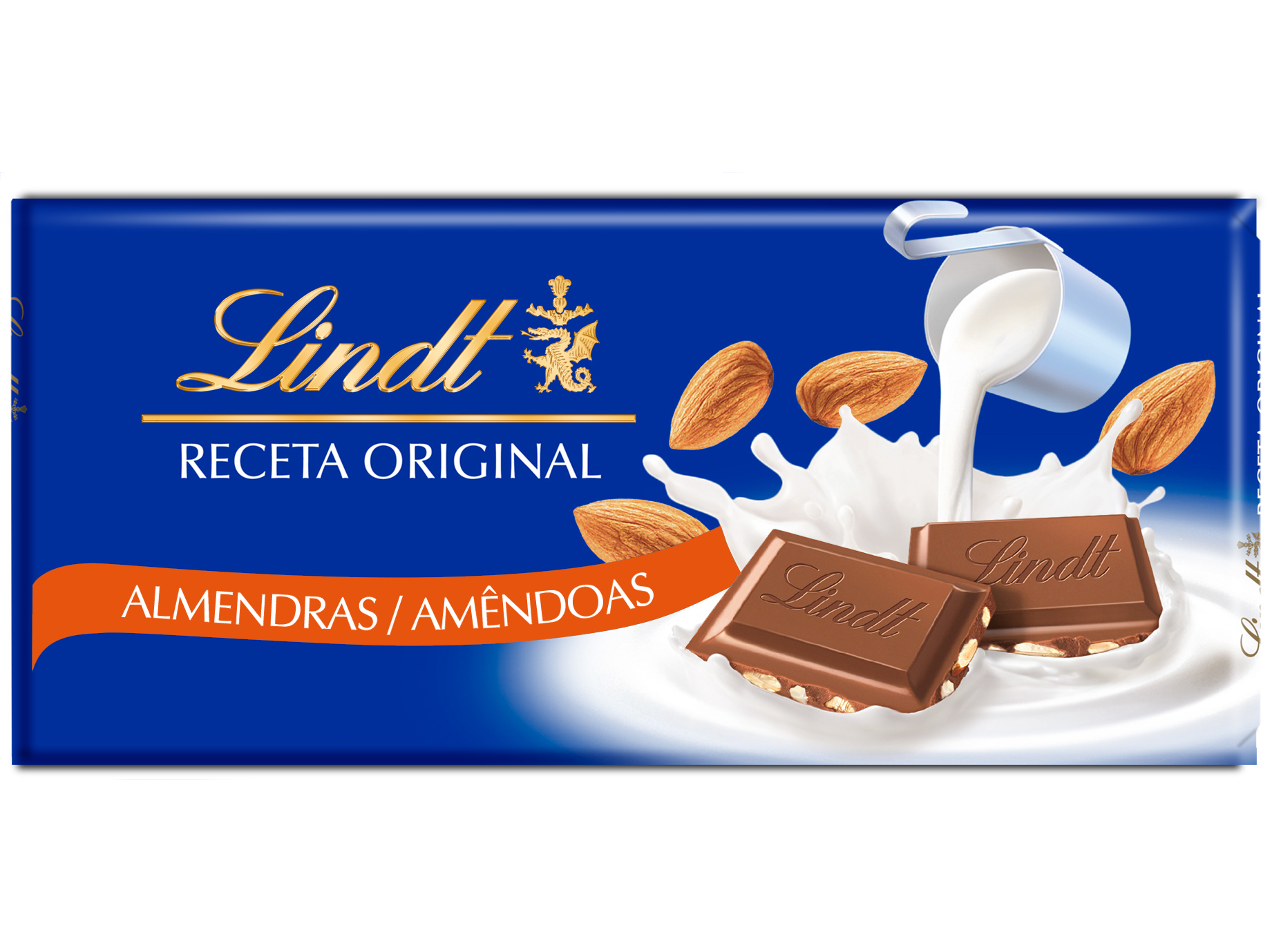 CHOCOLATE DE LEITE LINDT AMÊNDOAS 100G
