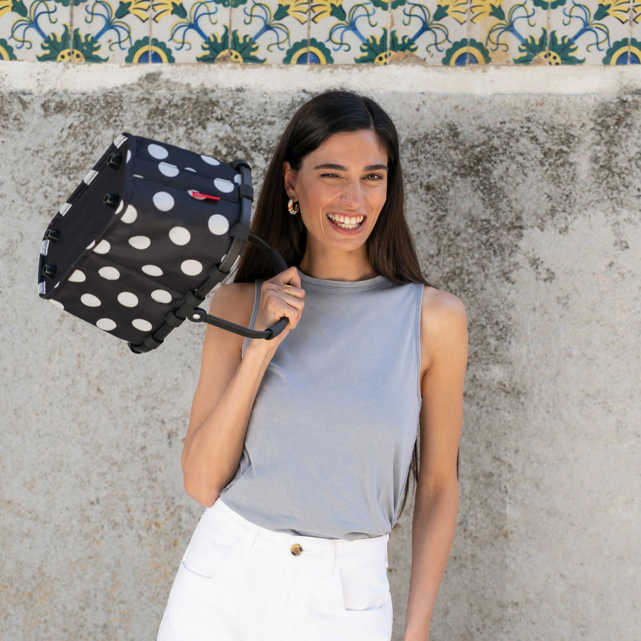 Reisenthel Carrybag xs Frame Dots White