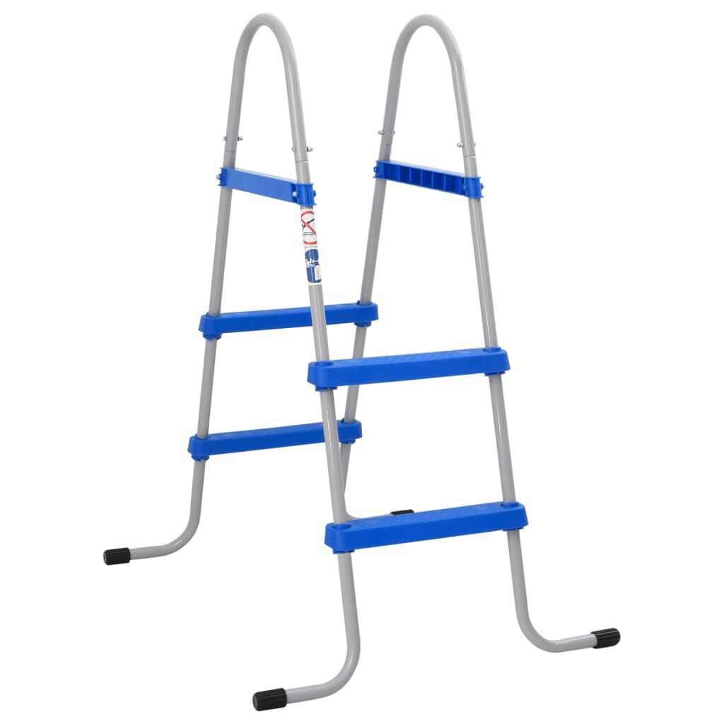 vidaXL Bovengrondse zwembadladder 84 cm staal en kunststof