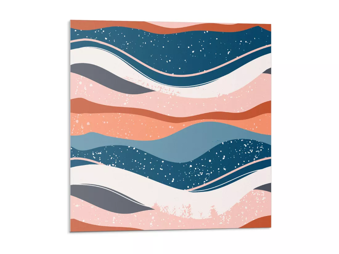 Carreaux autocollants PVC, Carrelage PVC adhésif - 9x30x30 - Vagues dans des motifs abstraits