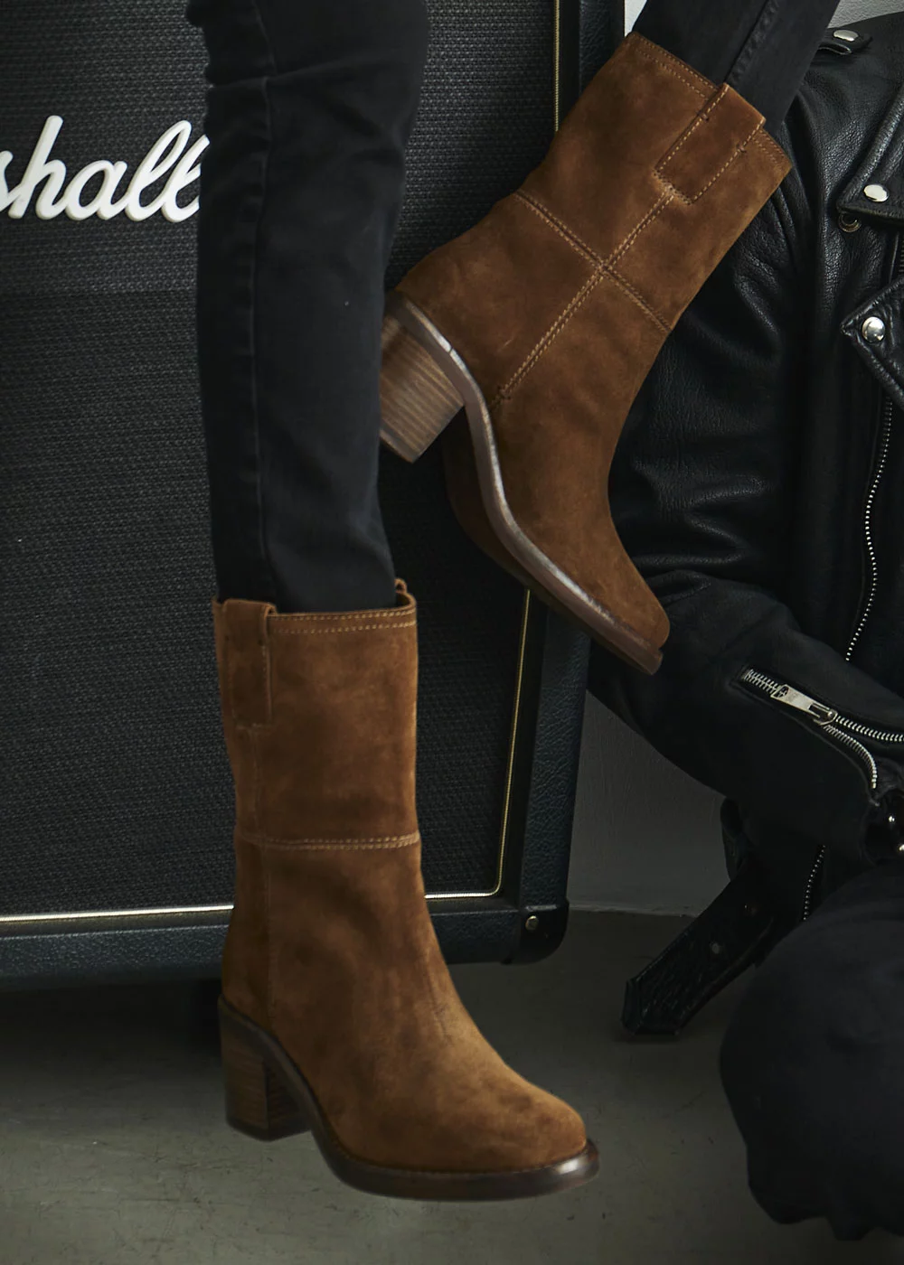 BOOTS VALENTINE VELOURS CAMEL