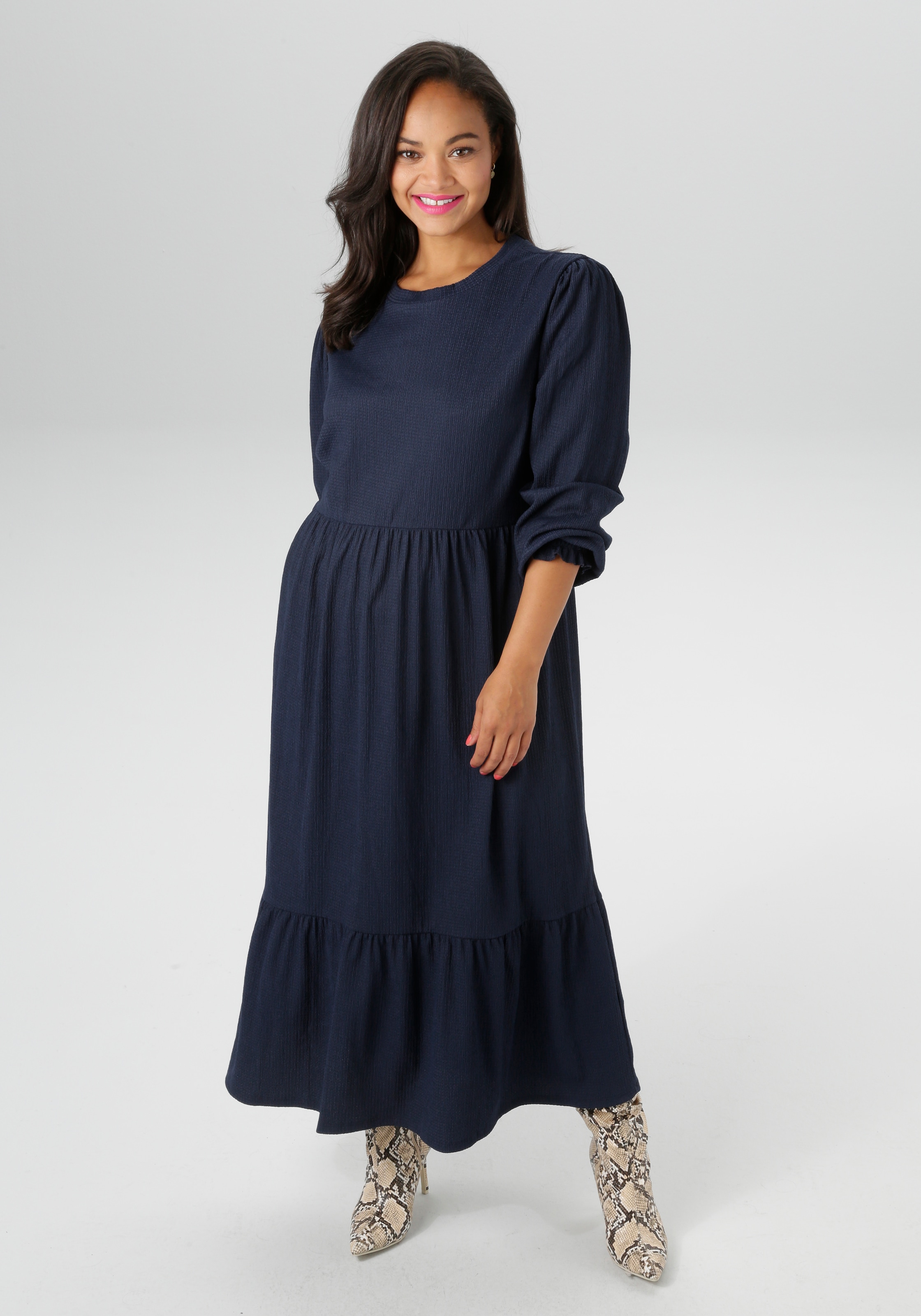 Aniston PLUS Jerseykleid in trendiger Farbpalette - NEUE KOLLEKTION