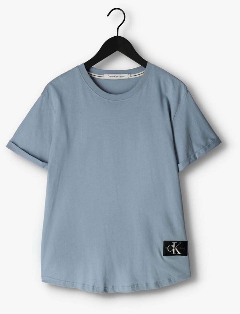 CALVIN KLEIN blauwe calvin klein t-shirt badge turn up sleeve