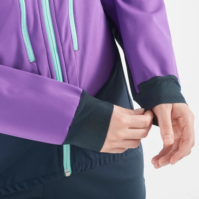 MTN  Windjacke mit Kapuze durchgehendem Reißverschluss Damen
