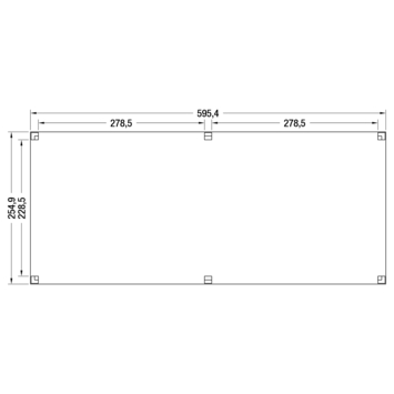 Overkapping Douglas 595x255cm