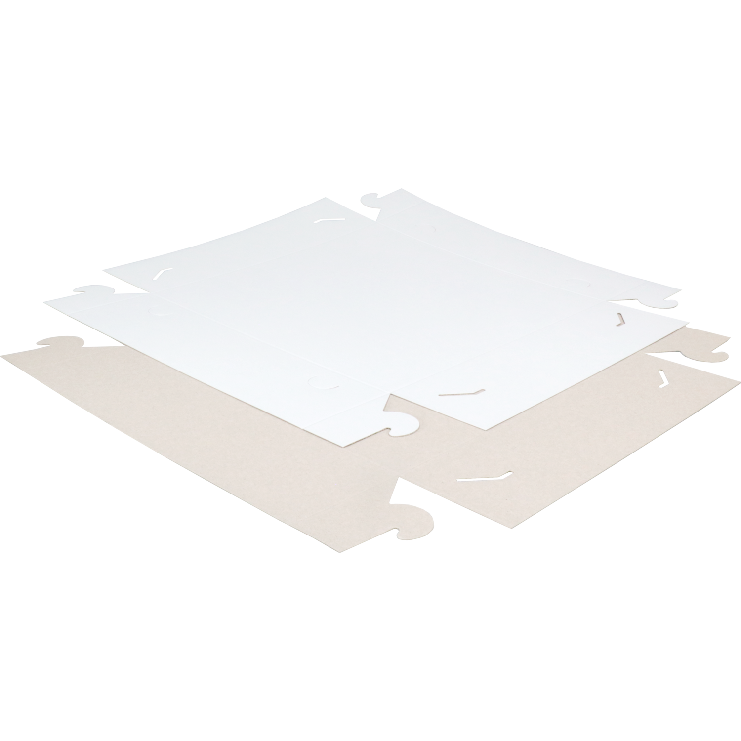 Zwanenhals/ verzenddoos, karton, 32x32x9cm, duplex, wit