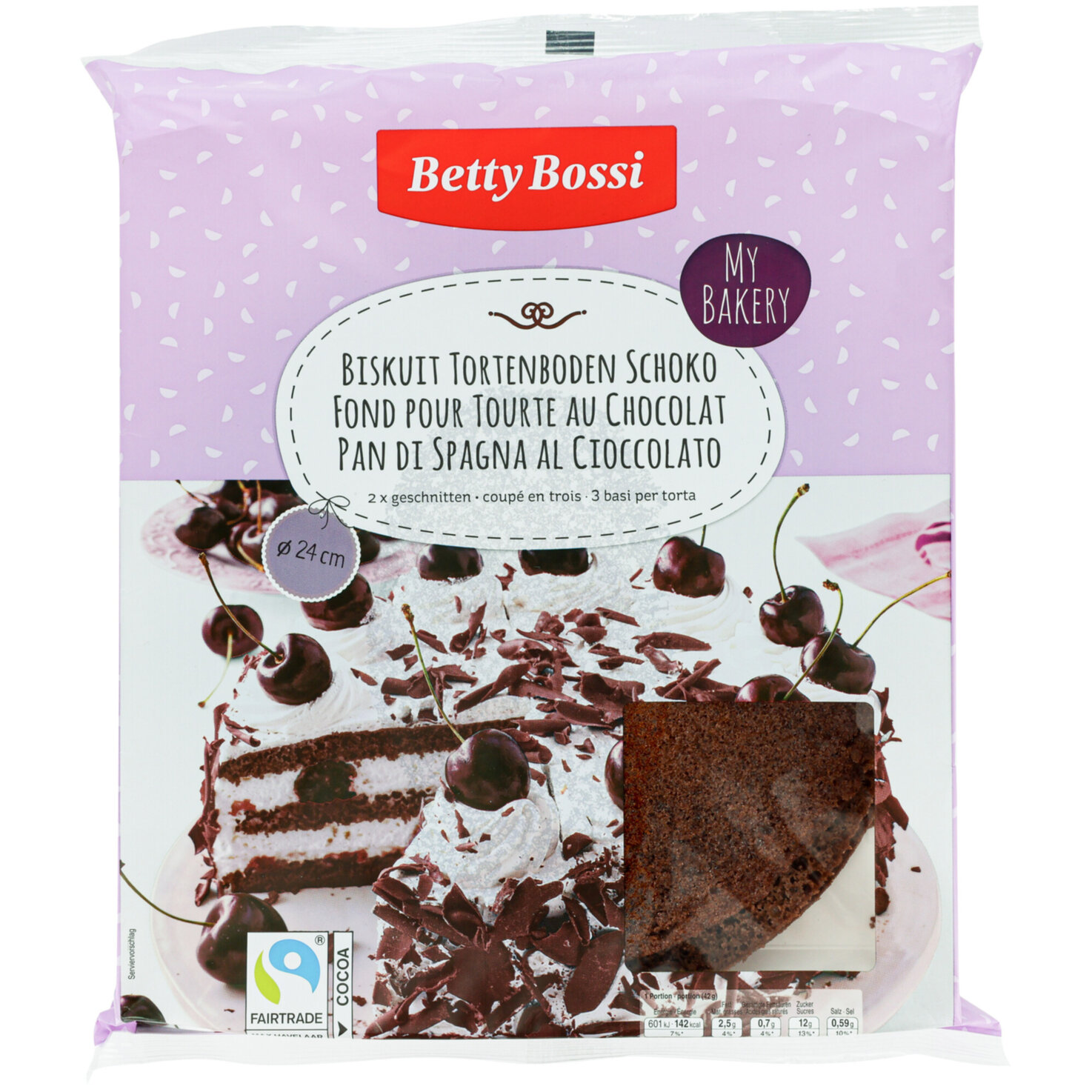 Betty Bossi Fairtrade Tortenboden Schokolade