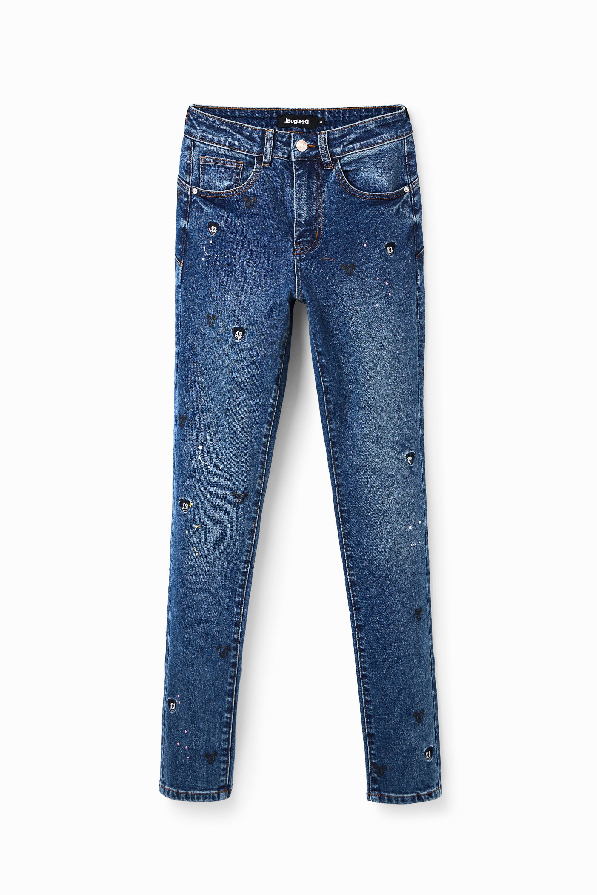 Jean slim push-up Mickey Mouse