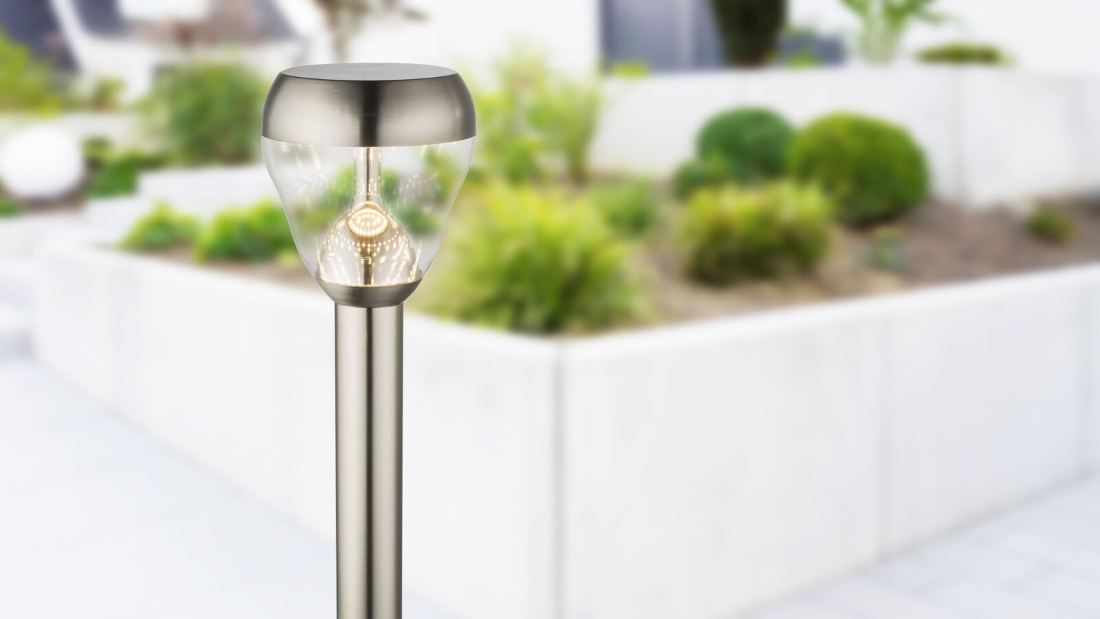 LED-Außenleuchte - Edelstahl - 110 cm hoch