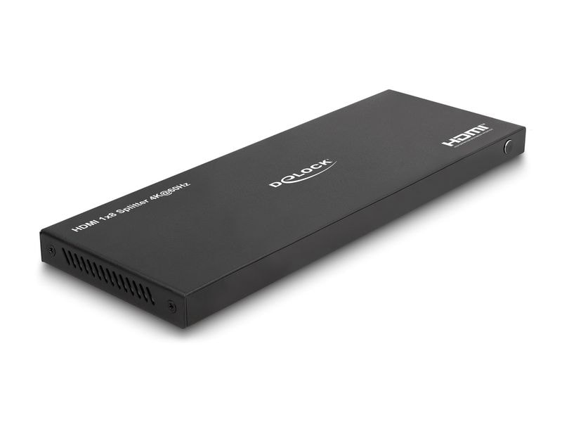 Delock 8-Port Signalsplitter HDMI-HDMI 4K/60 Hz Delock HDMI Splitter 1 x HDMI in zu 8 x HDMI out 4K 60 Hz mit Downscaler