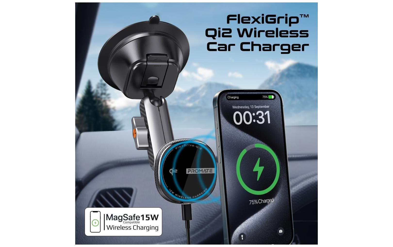 Smartphone-Halterung FlexDrive Qi2Universalhalterung