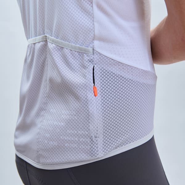 Maillot vélo POC M'S ESSENTIAL ROAD LOGO JERSEY HYDROGEN WHITE/GRANITE GREY