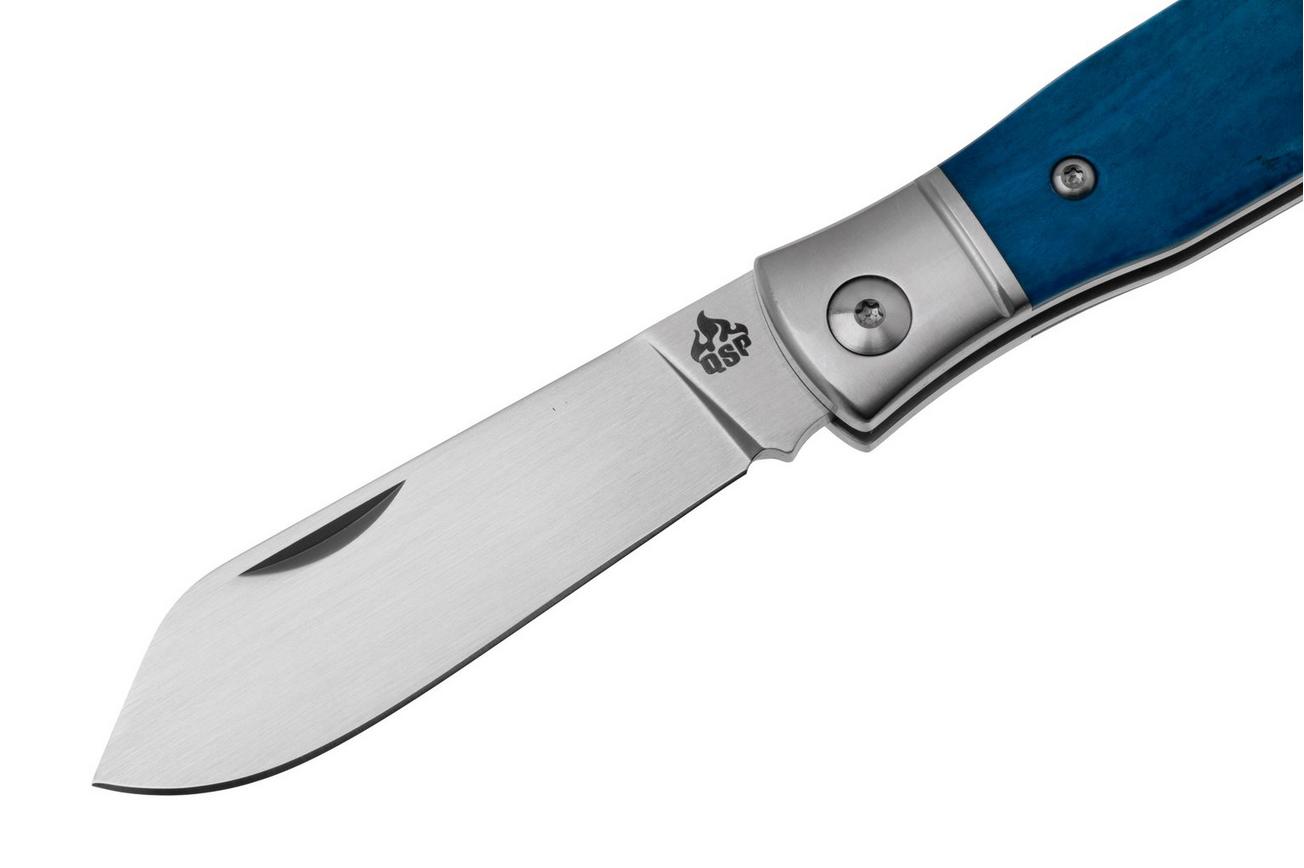 QSP Knife Jumping Jack QS167-B Satin 14C28N, Blue Bone, zakmes