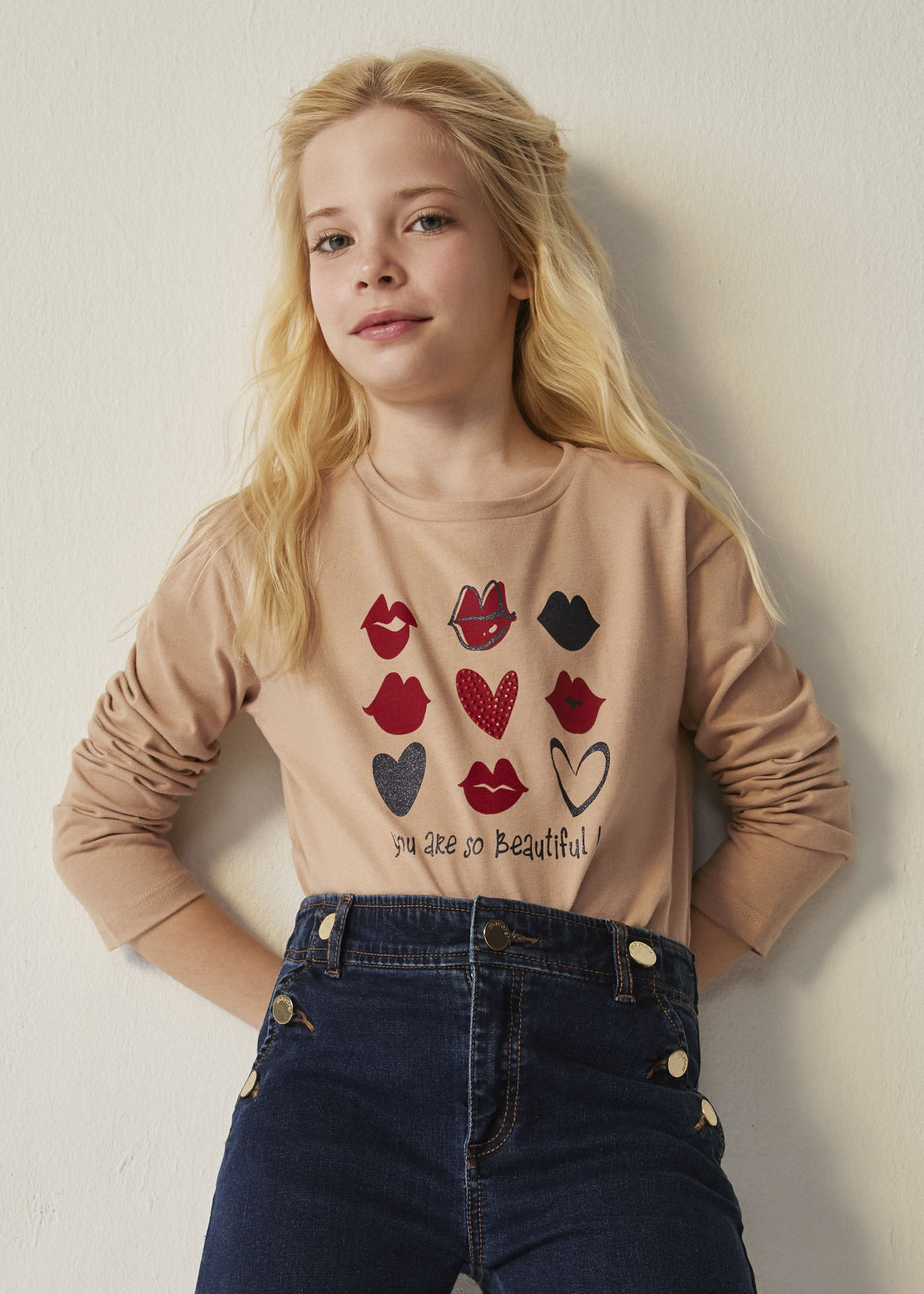 Camiseta estampada Better Cotton para meninas