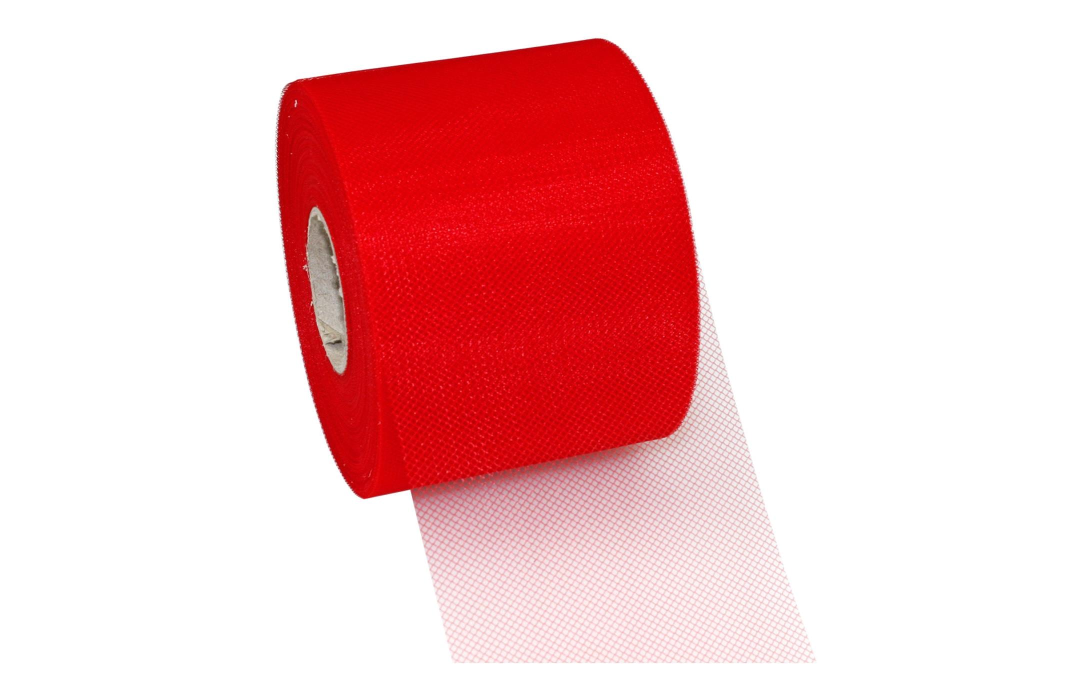 Textilband Verona Tüll 7.2 cm x 50 m, RotGeschenkband zur Dekoration von Präsenten