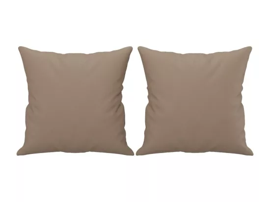 Canapé 2 places avec oreillers cappuccino 120 cm similicuir