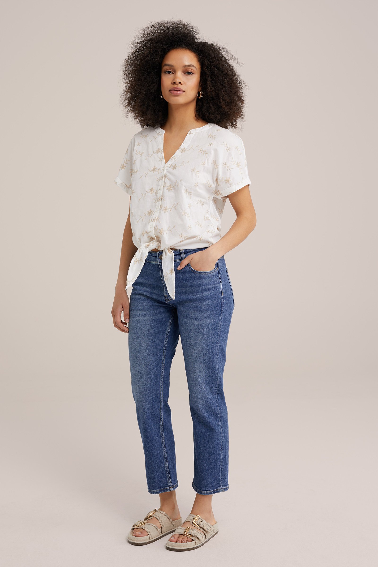 blouse met embroidery WE Fashion Wit